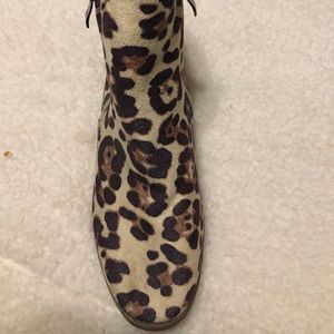 Leopard print booties size 9